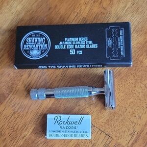 Rockwell Double Edge Razor With 50 New Blades